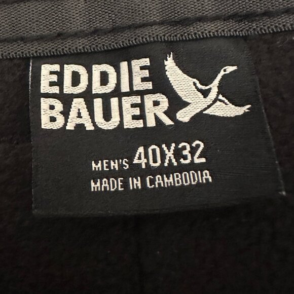 Eddie Bauer Men's Rainier Fleece Lined Pant Size 40X32 Black Stretch Fit (NEW) - Picture 4 of 16
